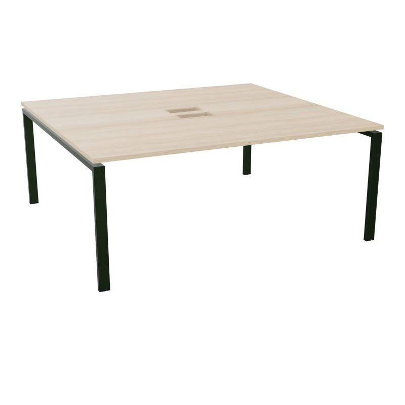 BENCH CONECT L180XP165CM-MONOPLAT NS TRAPPES -PIET ARCHE RECT FX   RZ ST