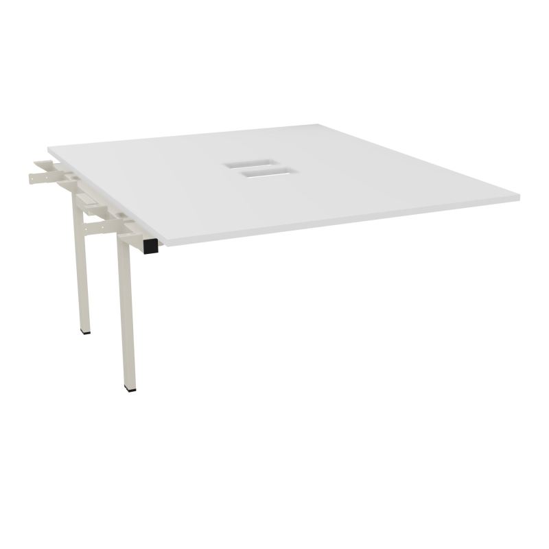 BENCH SUIVANT CONECT L140XP165CM-MONOPLAT EP25MM NS TRAPPES -PIET INTERM. CARRE MG ZC
