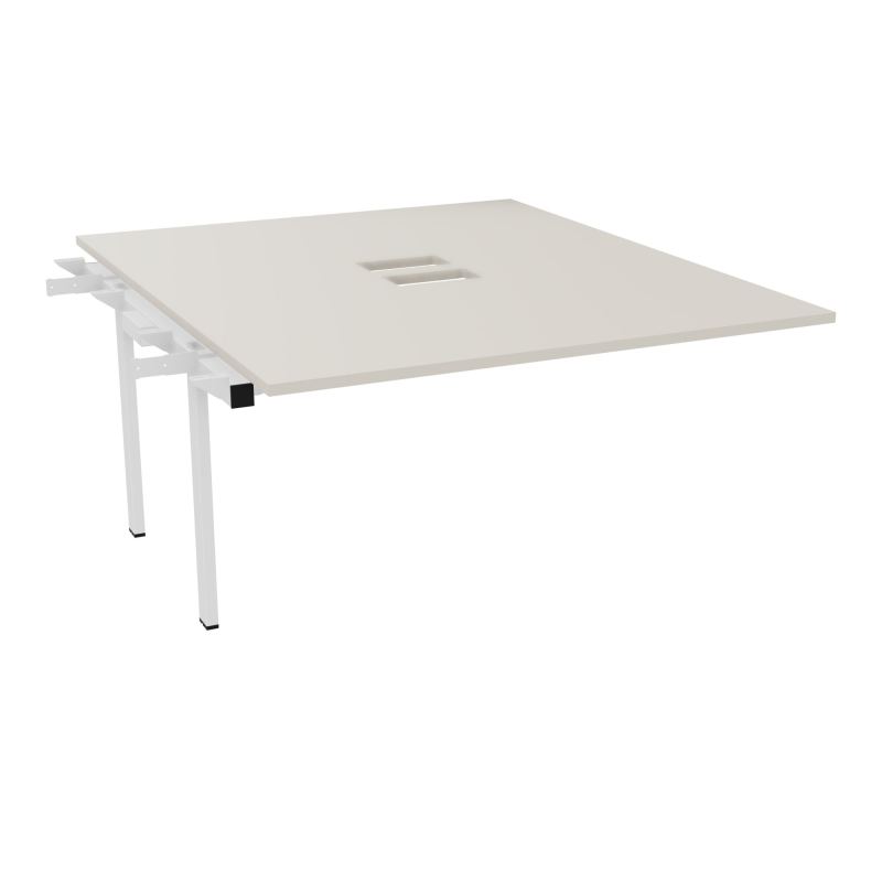BENCH SUIVANT CONECT L140XP165CM-MONOPLAT EP25MM NS TRAPPES -PIET INTERM. CARRE N5 ZO