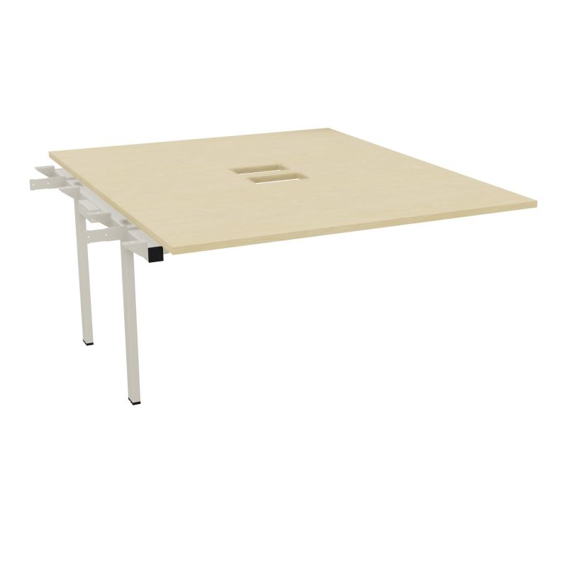 BENCH SUIVANT CONECT L140XP165CM-MONOPLAT EP25MM NS TRAPPES -PIET INTERM. CARRE N8 ZC