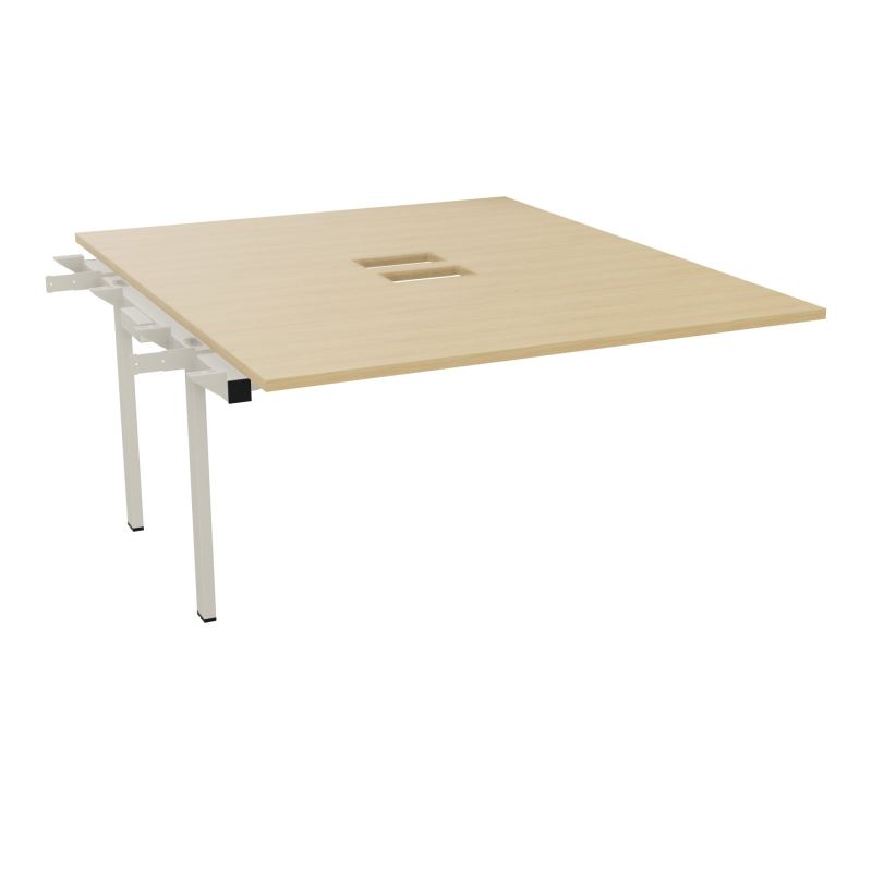 BENCH SUIVANT CONECT L140XP165CM-MONOPLAT EP25MM NS TRAPPES -PIET INTERM. CARRE    R1 ZC