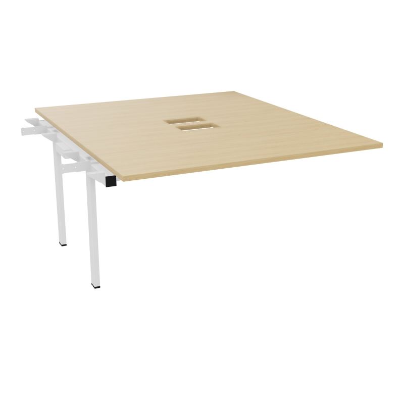 BENCH SUIVANT CONECT L140XP165CM-MONOPLAT EP25MM NS TRAPPES -PIET INTERM. CARRE    R1 ZO