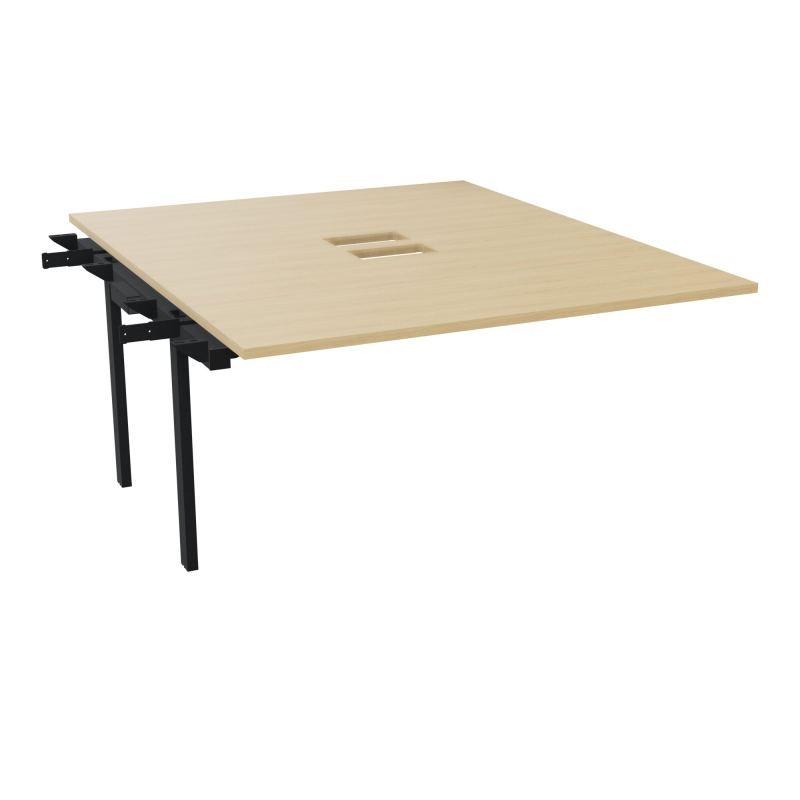 BENCH SUIVANT CONECT L140XP165CM-MONOPLAT EP25MM NS TRAPPES -PIET INTERM. CARRE    R1 ZP