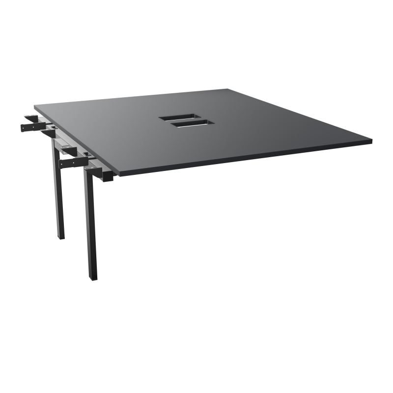 BENCH SUIVANT CONECT L140XP165CM-MONOPLAT EP25MM NS TRAPPES -PIET INTERM. CARRE    R9 SG
