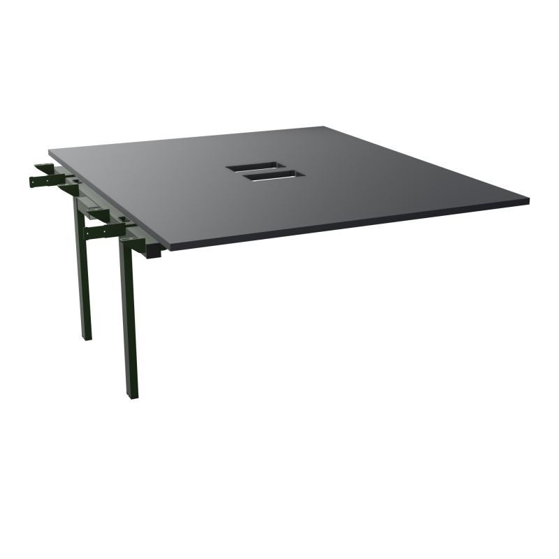 BENCH SUIVANT CONECT L140XP165CM-MONOPLAT EP25MM NS TRAPPES -PIET INTERM. CARRE    R9 ST