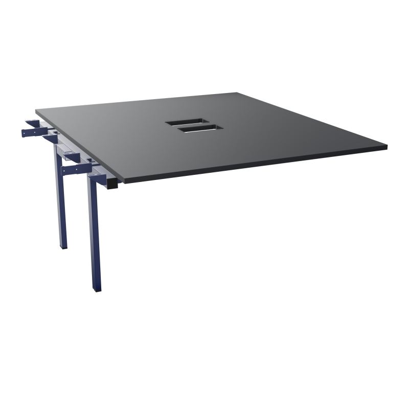 BENCH SUIVANT CONECT L140XP165CM-MONOPLAT EP25MM NS TRAPPES -PIET INTERM. CARRE    R9 X4