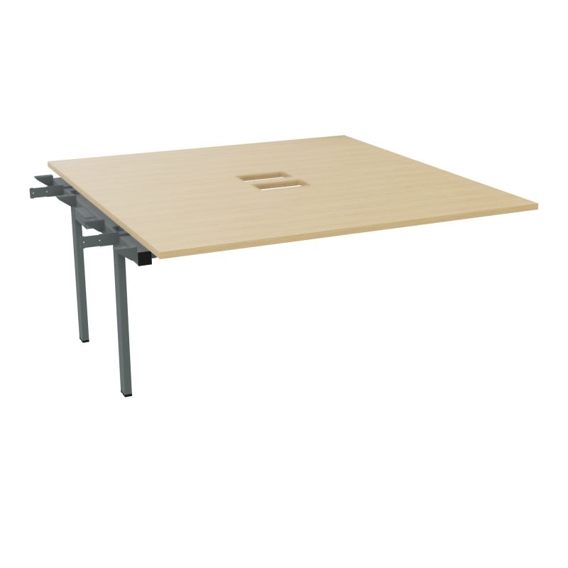 BENCH SUIVANT CONECT L160XP165CM-MONOPLAT EP25MM NS TRAPPES -PIET INTERM. CARRE    R1 SU
