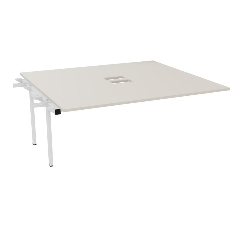 BENCH SUIVANT CONECT L180XP165CM-MONOPLAT EP25MM NS TRAPPES -PIET INTERM. CARRE N5 ZO