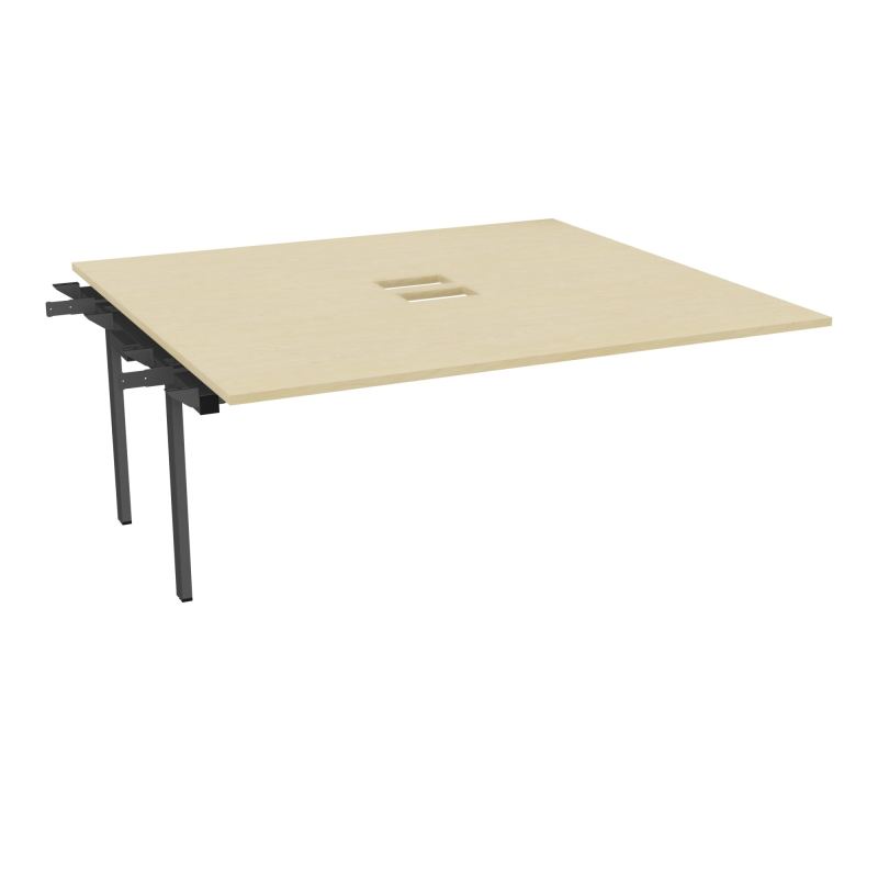 BENCH SUIVANT CONECT L180XP165CM-MONOPLAT EP25MM NS TRAPPES -PIET INTERM. CARRE N8 SC