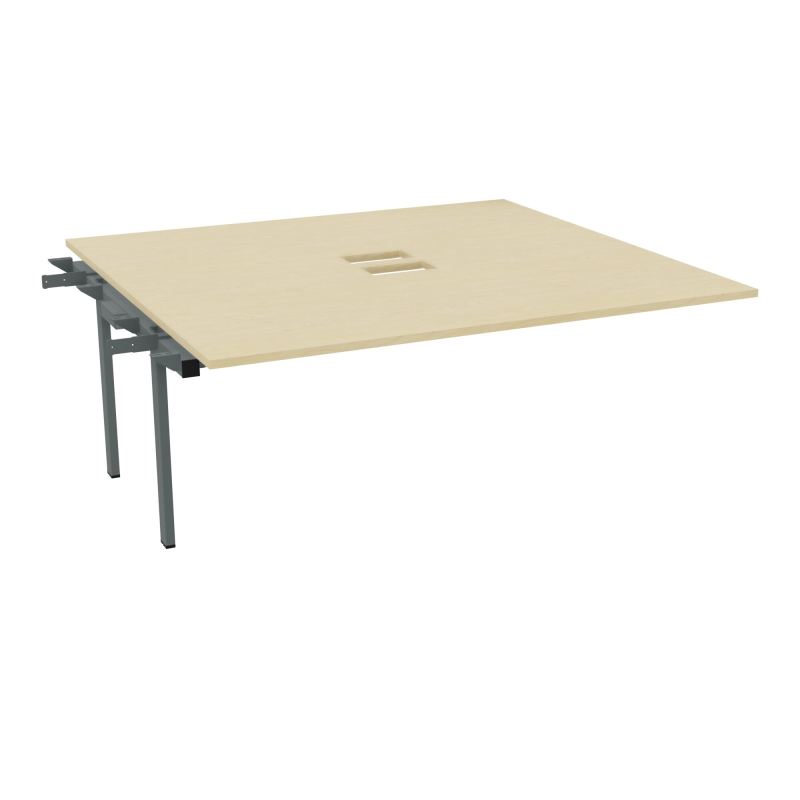 BENCH SUIVANT CONECT L180XP165CM-MONOPLAT EP25MM NS TRAPPES -PIET INTERM. CARRE N8 SU
