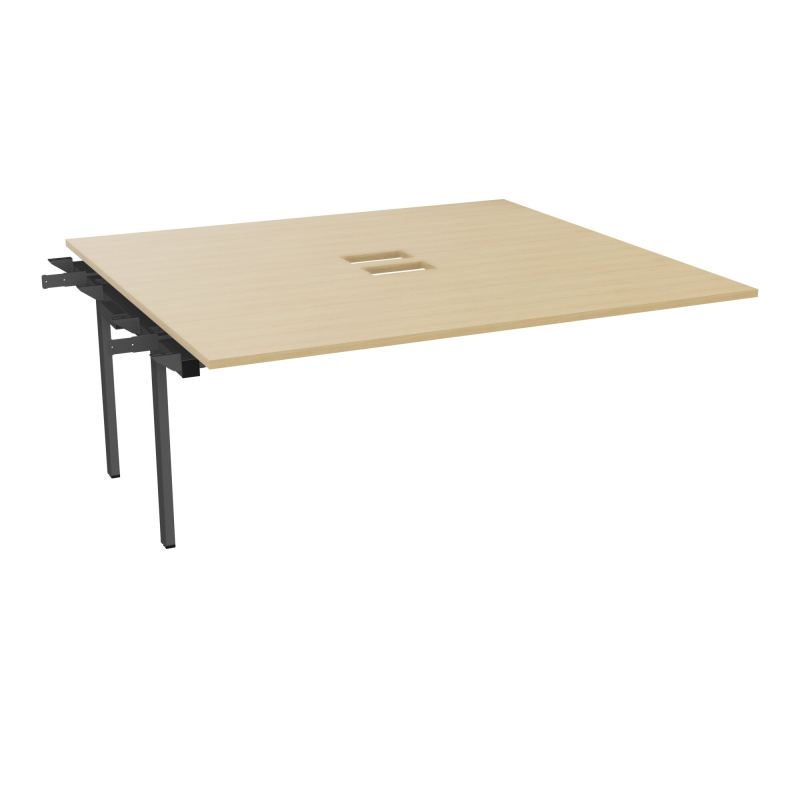 BENCH SUIVANT CONECT L180XP165CM-MONOPLAT EP25MM NS TRAPPES -PIET INTERM. CARRE    R1 SC