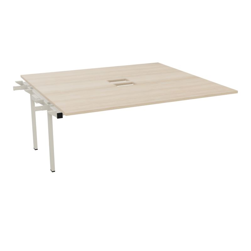 BENCH SUIVANT CONECT L180XP165CM-MONOPLAT EP25MM NS TRAPPES -PIET INTERM. CARRE RZ ZC