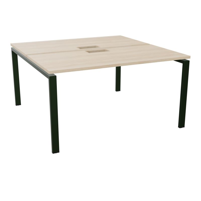 BUR BENCH CONECT L140XP142CM-2 PL25MM +DECOUPE -PIET ARCHE RECT FX RZ ST