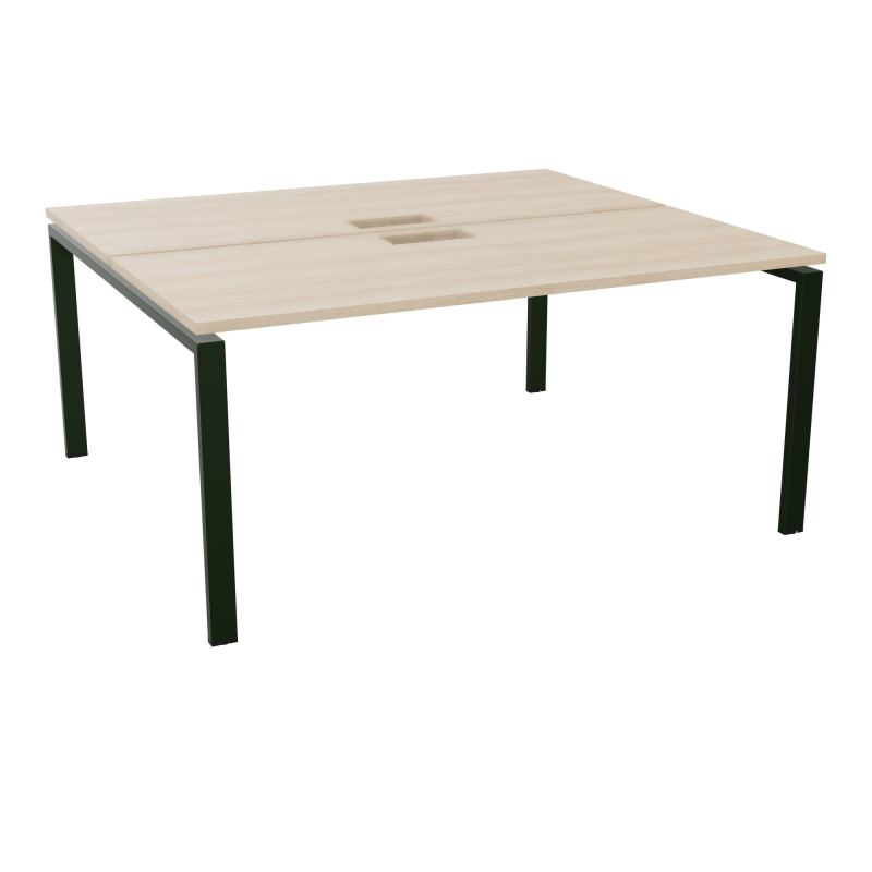 BUR BENCH CONECT L160XP142CM-2 PL25MM +DECOUPE -PIET ARCHE RECT FX RZ ST