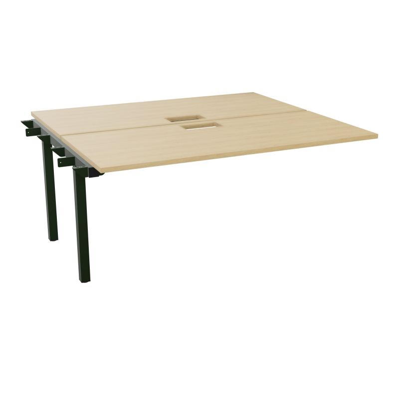 BUR BENCH SUIVANT CONECT L160XP142CM-2 PL 25MM +DECOUPE -PIET ARCHE RECT FX   R1 ST