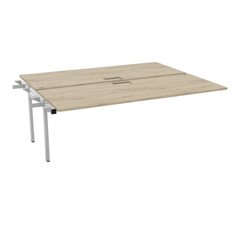CONECT BUR BENCH SUI 200X165PERCE TRAPPE PIED FIXE RECT INTERMEDIAIRE + GOULOTTE R3 SA