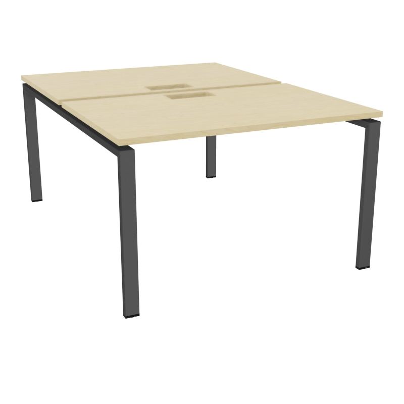 BENCH CONECT L120XP165CM-2 PLAT NS TRAPPES -PIET ARCHE RECT FX N8 SC