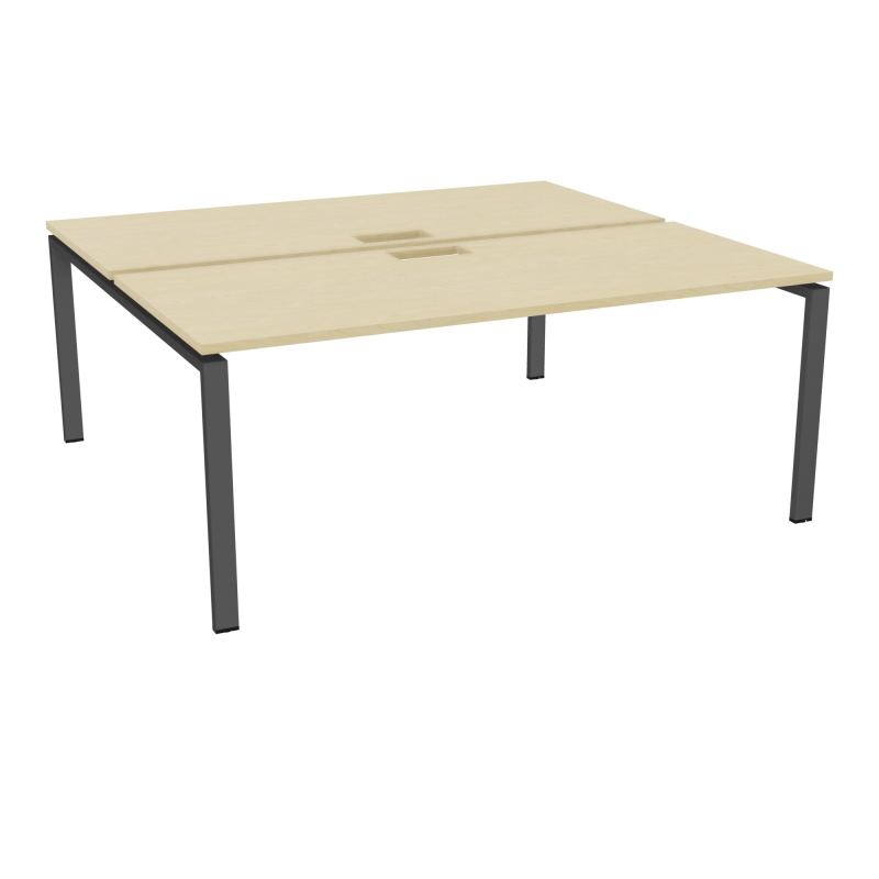 BENCH CONECT L180XP165CM-2 PLAT NS TRAPPES -PIET ARCHE RECT FX N8 SC