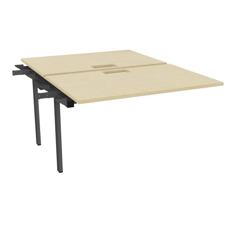 BENCH SUIVANT CONECT L120XP165CM-2 PLAT EP25MM NS TRAPPES -PIET INTERM. CARRE N8 SC