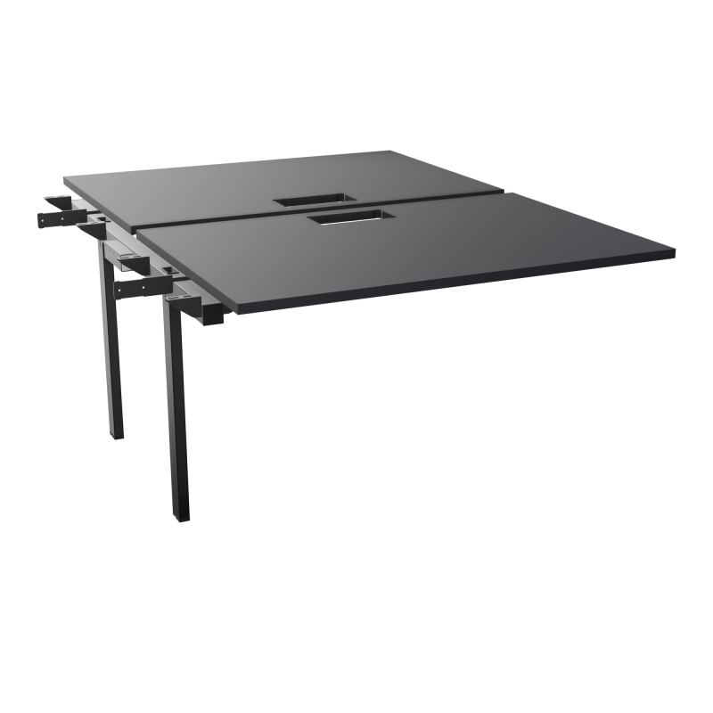 BENCH SUIVANT CONECT L120XP165CM-2 PLAT EP25MM NS TRAPPES -PIET INTERM. CARRE   R9 SG
