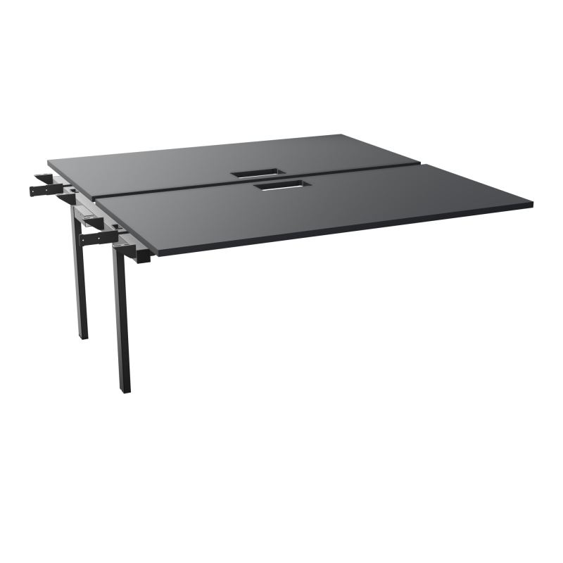 BENCH SUIVANT CONECT L160XP165CM-2 PLAT EP25MM NS TRAPPES -PIET INTERM. CARRE   R9 SG