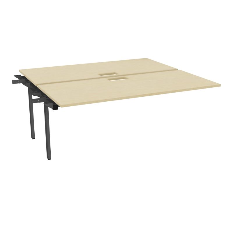 BENCH SUIVANT CONECT L180XP165CM-2 PLAT EP25MM NS TRAPPES -PIET INTERM. CARRE N8 SC