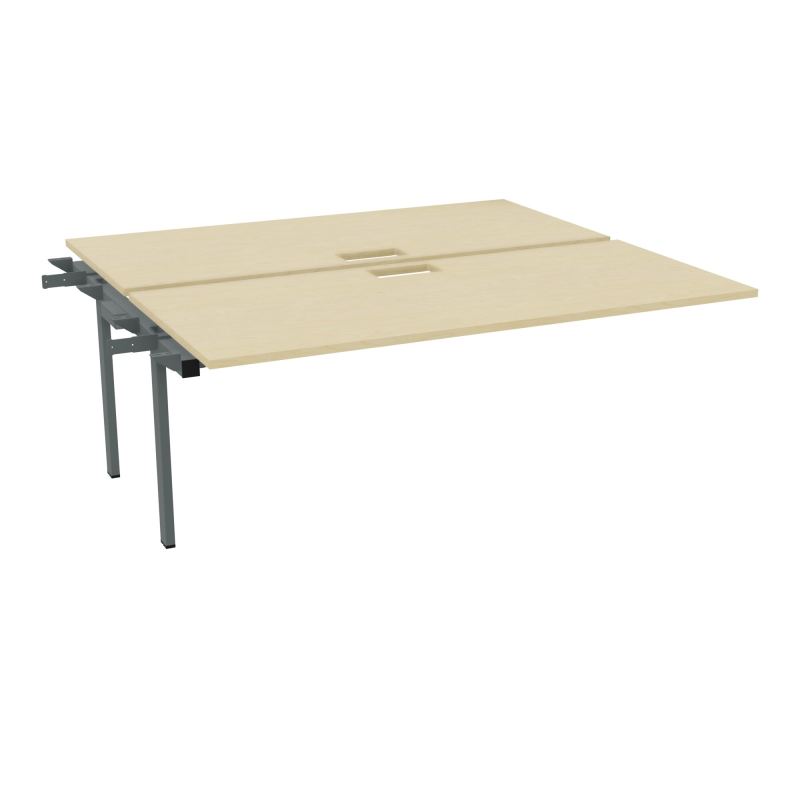 BENCH SUIVANT CONECT L180XP165CM-2 PLAT EP25MM NS TRAPPES -PIET INTERM. CARRE N8 SU