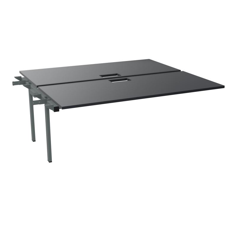BENCH SUIVANT CONECT L180XP165CM-2 PLAT EP25MM NS TRAPPES -PIET INTERM. CARRE   R9 SU