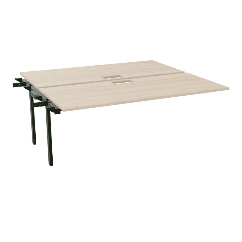 BENCH SUIVANT CONECT L180XP165CM-2 PLAT EP25MM NS TRAPPES -PIET INTERM. CARRE RZ ST