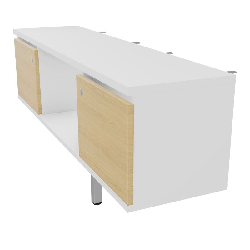 JAMES MEUBLE 2PTE&NICHE L142P36 H73,5CM P.METAL PR BENCH ARIAL P1420 PIED CARRE    MG R1