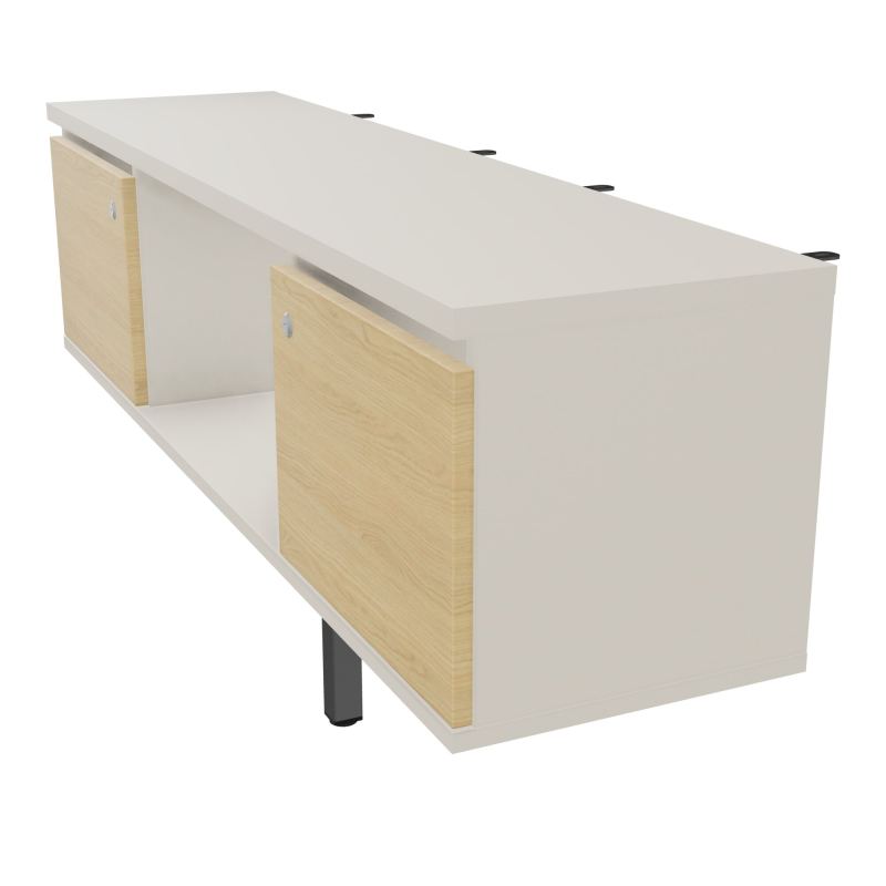 JAMES MEUBLE 2PTE&NICHE L142P36 H73,5CM P.METAL PR BENCH ARIAL P1420 PIED CARRE    N5 R1