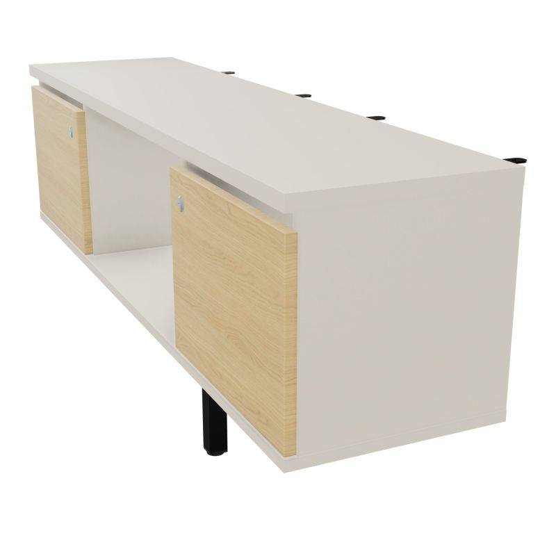 JAMES MEUBLE 2PTE&NICHE L142P36 H73,5CM P.METAL PR BENCH ARIAL P1420 PIED CARRE    N5 R1