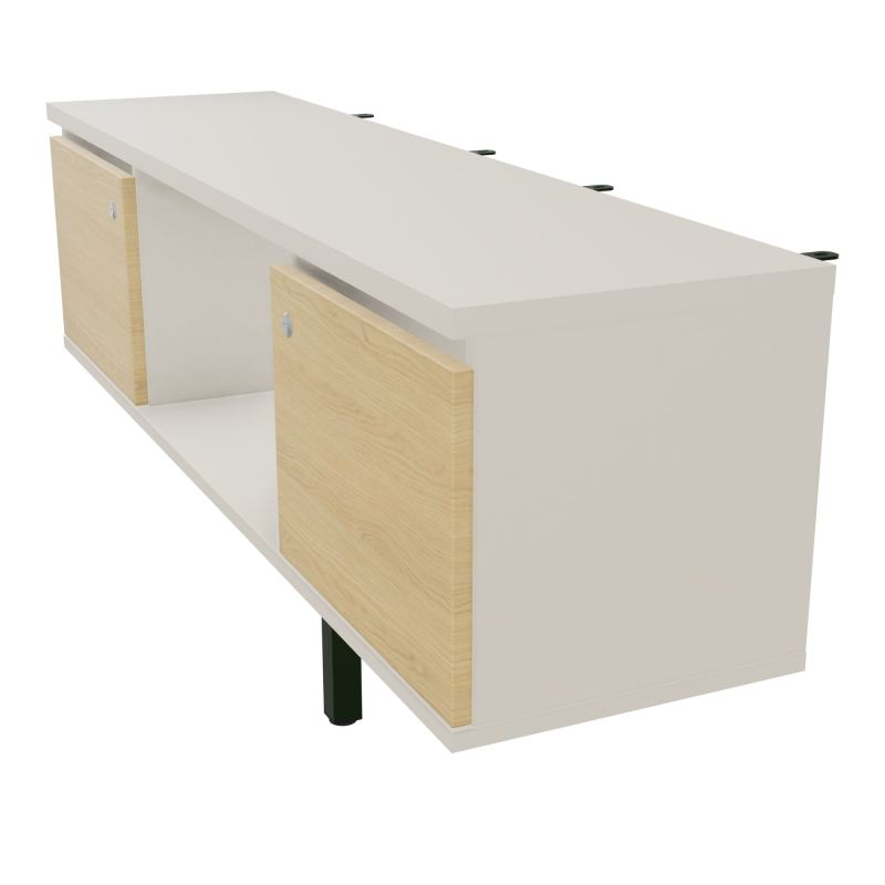 JAMES MEUBLE 2PTE&NICHE L142P36 H73,5CM P.METAL PR BENCH ARIAL P1420 PIED CARRE    N5 R1