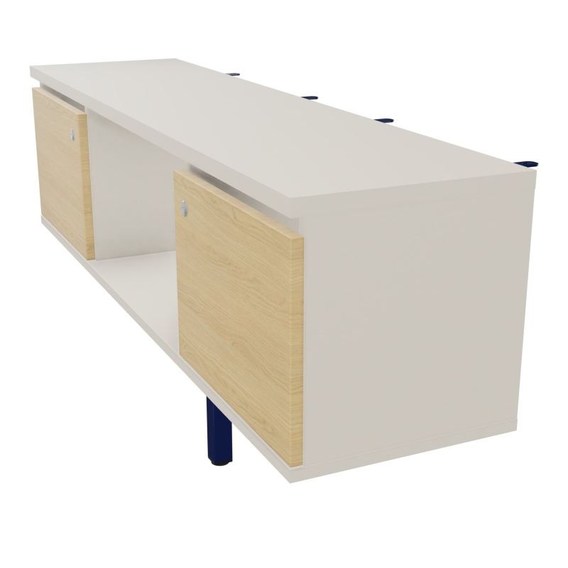 JAMES MEUBLE 2PTE&NICHE L142P36 H73,5CM P.METAL PR BENCH ARIAL P1420 PIED CARRE    N5 R1