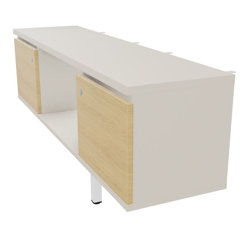 JAMES MEUBLE 2PTE&NICHE L142P36 H73,5CM P.METAL PR BENCH ARIAL P1420 PIED CARRE    N5 R1