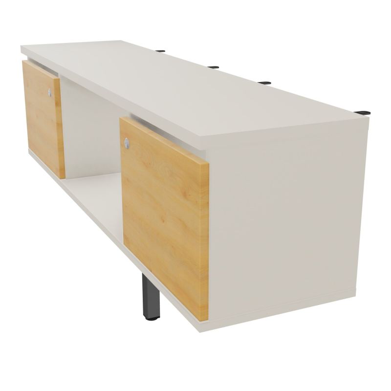JAMES MEUBLE 2PTE&NICHE L142P36 H73,5CM P.METAL PR BENCH ARIAL P1420 PIED CARRE    N5 R5