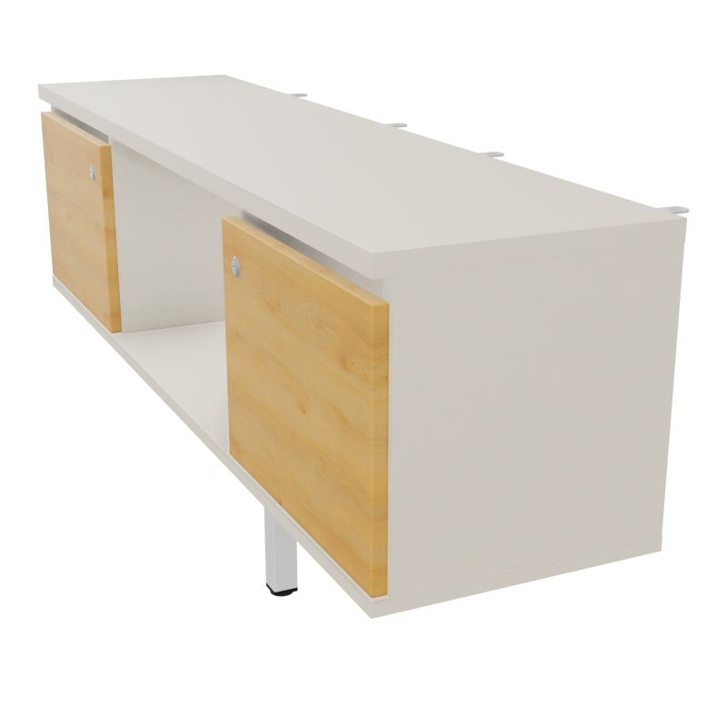 JAMES MEUBLE 2PTE&NICHE L142P36 H73,5CM P.METAL PR BENCH ARIAL P1420 PIED CARRE    N5 R5