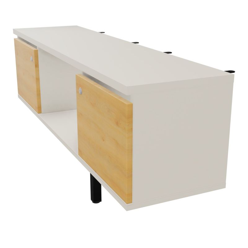 JAMES MEUBLE 2PTE&NICHE L142P36 H73,5CM P.METAL PR BENCH ARIAL P1420 PIED CARRE    N5 R5