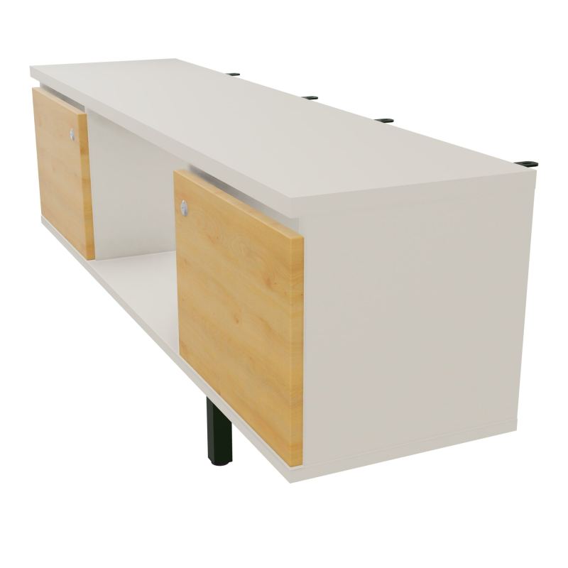 JAMES MEUBLE 2PTE&NICHE L142P36 H73,5CM P.METAL PR BENCH ARIAL P1420 PIED CARRE    N5 R5