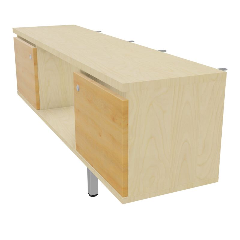 JAMES MEUBLE 2PTE&NICHE L142P36 H73,5CM P.METAL PR BENCH ARIAL P1420 PIED CARRE    N8 R5