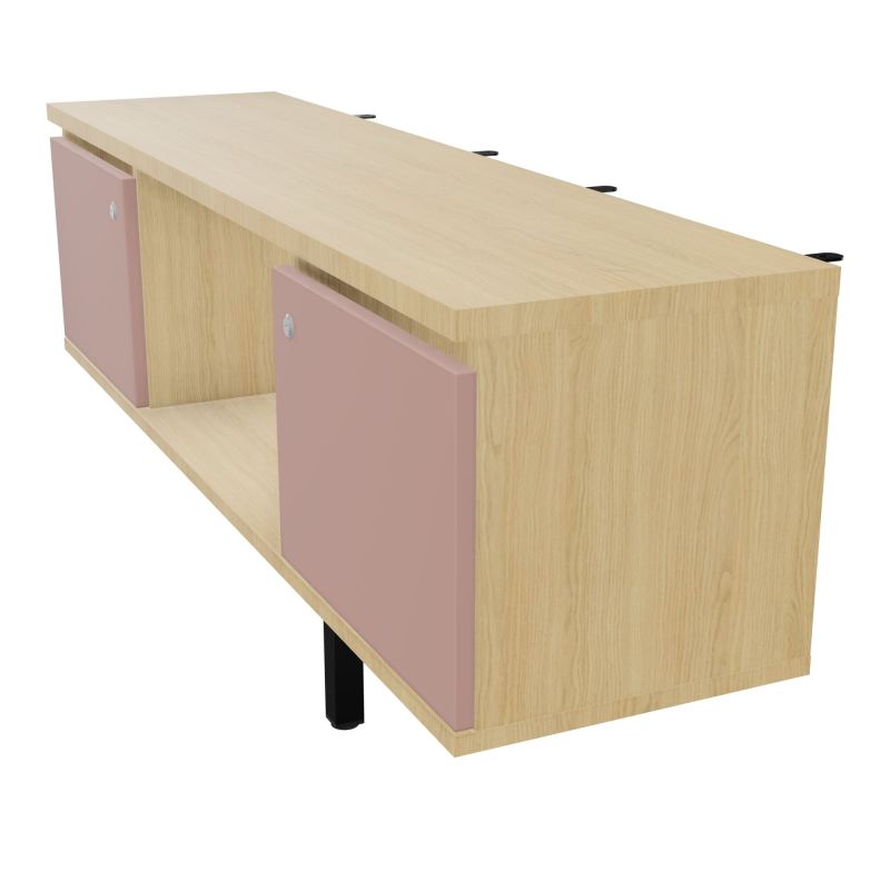 JAMES MEUBLE 2PTE&NICHE L142P36 H73,5CM P.METAL PR BENCH ARIAL P1420 PIED CARRE    R1 R8