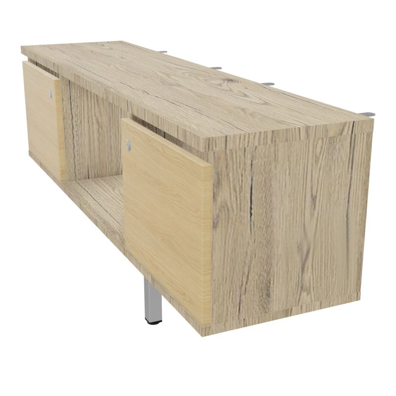 JAMES MEUBLE 2PTE&NICHE L142P36 H73,5CM P.METAL PR BENCH ARIAL P1420 PIED CARRE    R3 R1