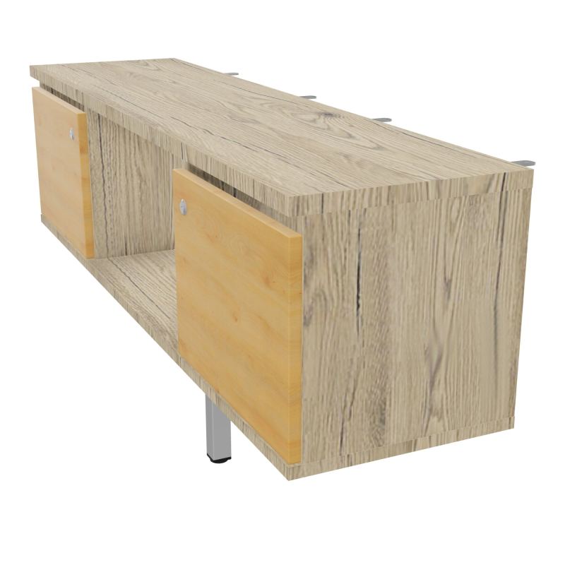 JAMES MEUBLE 2PTE&NICHE L142P36 H73,5CM P.METAL PR BENCH ARIAL P1420 PIED CARRE    R3 R5
