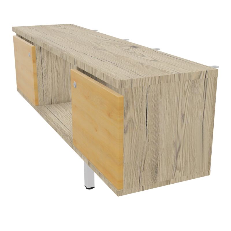 JAMES MEUBLE 2PTE&NICHE L142P36 H73,5CM P.METAL PR BENCH ARIAL P1420 PIED CARRE    R3 R5