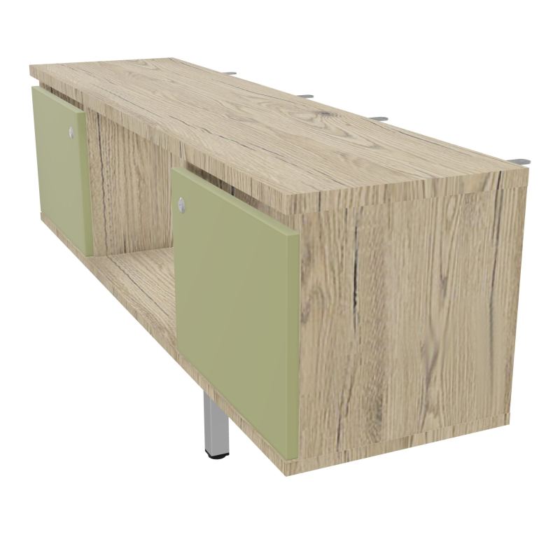 JAMES MEUBLE 2PTE&NICHE L142P36 H73,5CM P.METAL PR BENCH ARIAL P1420 PIED CARRE    R3 R7
