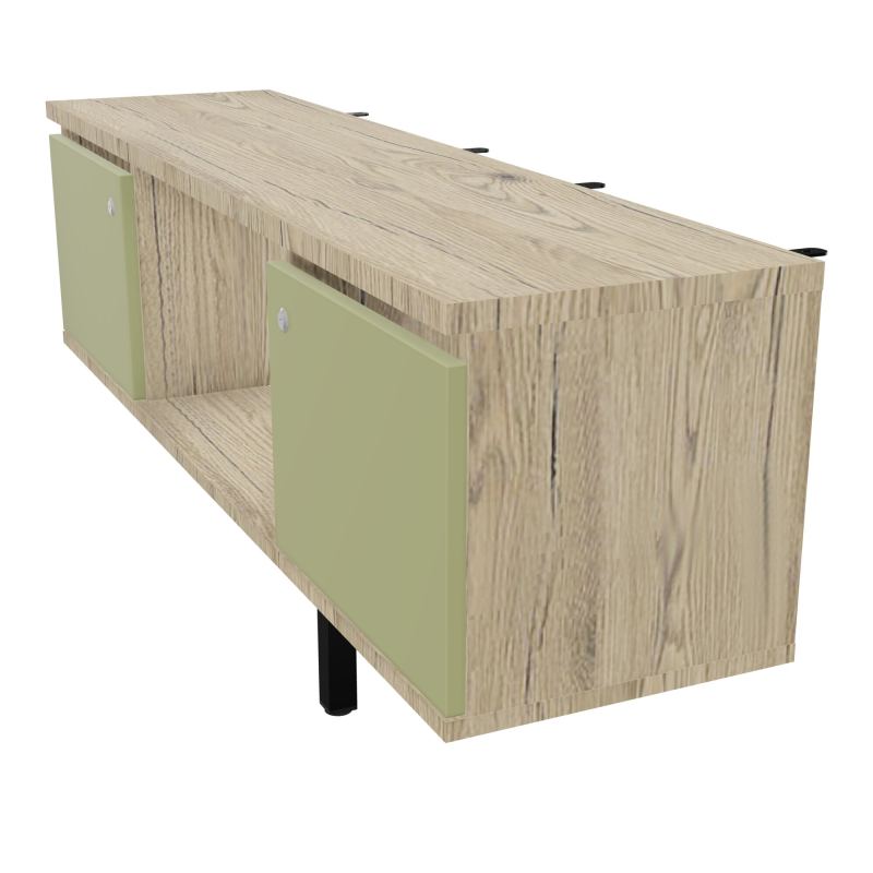 JAMES MEUBLE 2PTE&NICHE L142P36 H73,5CM P.METAL PR BENCH ARIAL P1420 PIED CARRE    R3 R7
