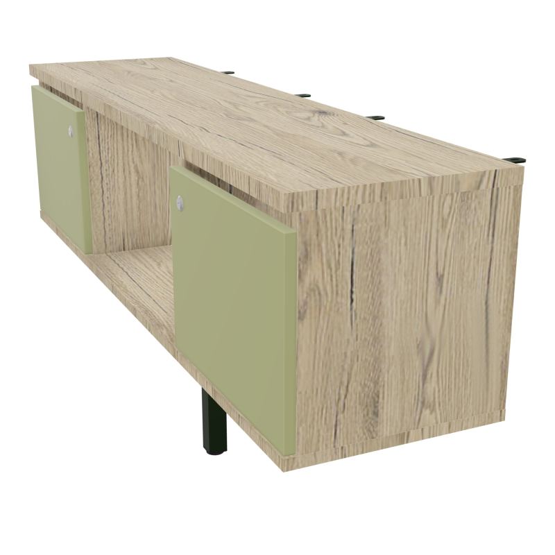 JAMES MEUBLE 2PTE&NICHE L142P36 H73,5CM P.METAL PR BENCH ARIAL P1420 PIED CARRE    R3 R7
