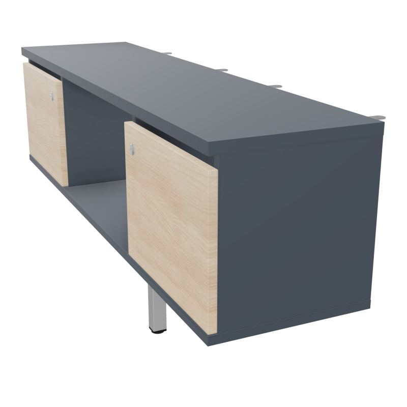 JAMES MEUBLE 2PTE&NICHE L142P36 H73,5CM P.METAL PR BENCH ARIAL P1420 PIED CARRE    R6 RZ
