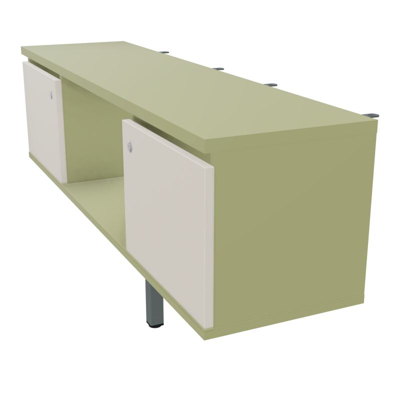 JAMES MEUBLE 2PTE&NICHE L142P36 H73,5CM P.METAL PR BENCH ARIAL P1420 PIED CARRE    R7 N5