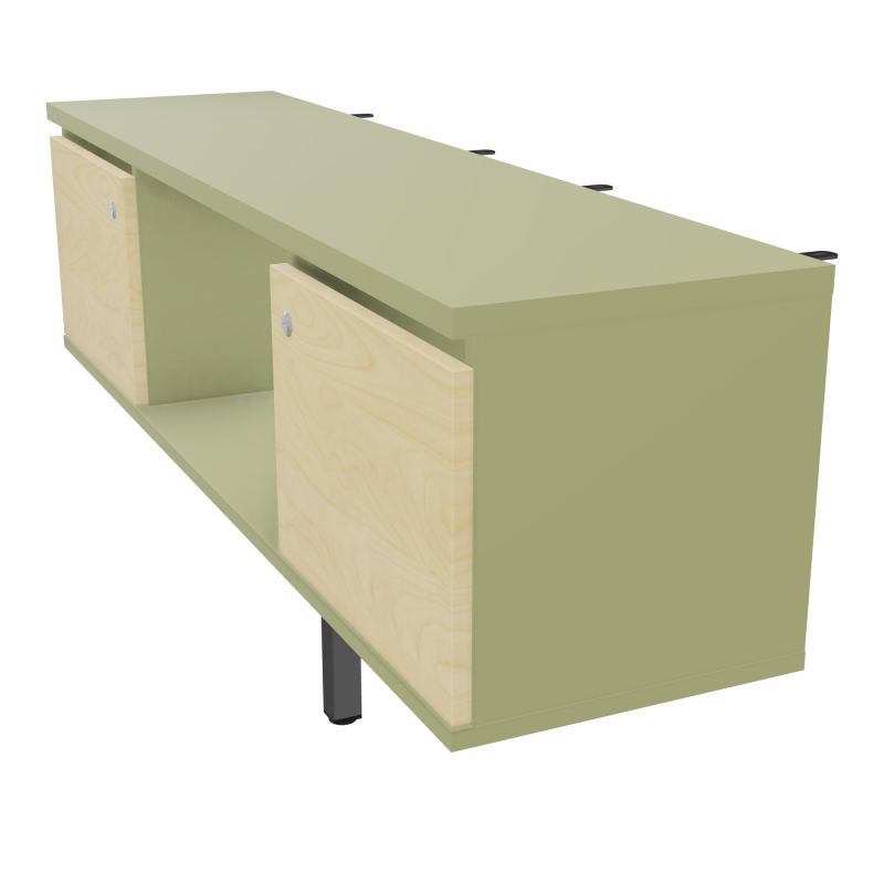 JAMES MEUBLE 2PTE&NICHE L142P36 H73,5CM P.METAL PR BENCH ARIAL P1420 PIED CARRE    R7 N8